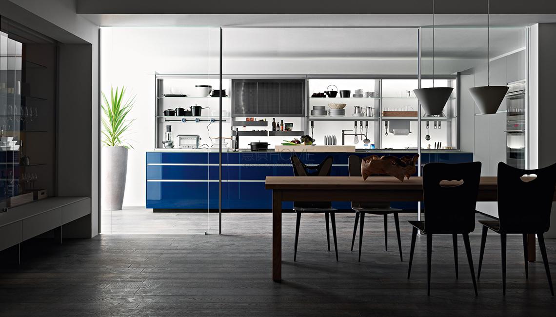 new logica system blu valcucine 5 Artematica Vitrum Blu 餐边柜