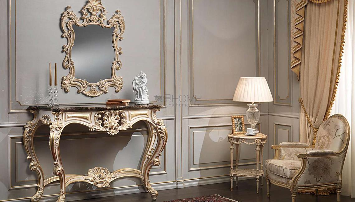 VIMERCATIConsole White and Gold 玄关桌