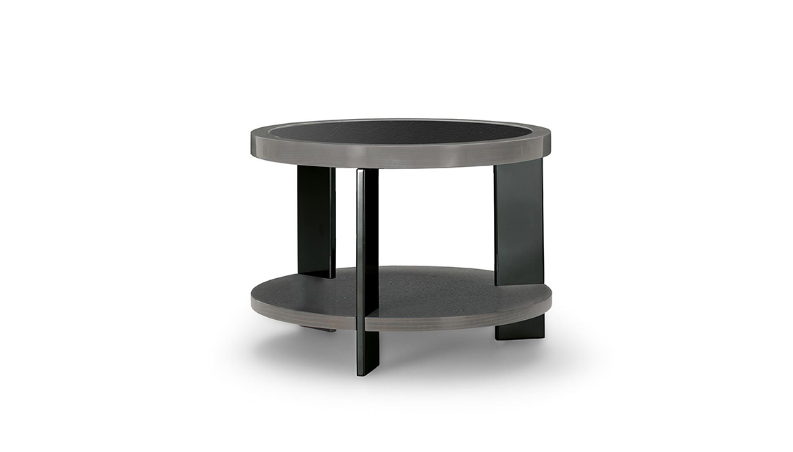 Tavolino tondo da 70 Black & More边几