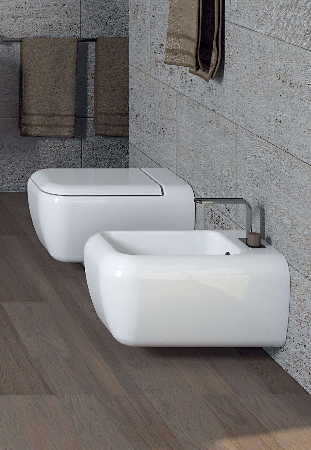 CIELOShui壁挂式一孔大坐浴盆